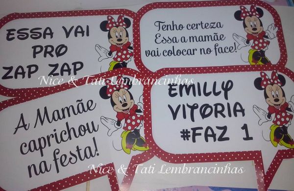 Plaquinhas minie