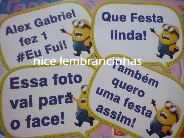 Plaquinhas minions
